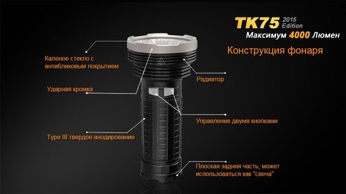 Ліхтар ручний Fenix TK75 U2 2015