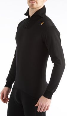 Термокофта-поло Aclima HotWool 230 Polo W/Zip Unisex Jet Black XS
