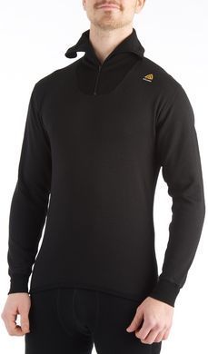 Термокофта-поло Aclima HotWool 230 Polo W/Zip Unisex Jet Black XS