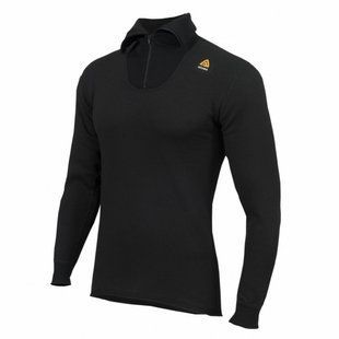 Термокофта-поло Aclima HotWool 230 Polo W/Zip Unisex Jet Black XS