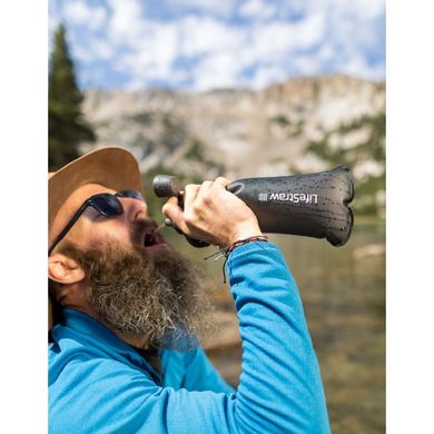 Бутылка-фильтр для воды LifeStraw Peak Squeeze, 1 л, Mountain Blue (LSW LSPSF1MBWW)