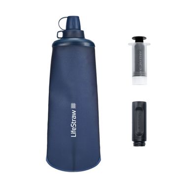 Бутылка-фильтр для воды LifeStraw Peak Squeeze, 1 л, Mountain Blue (LSW LSPSF1MBWW)