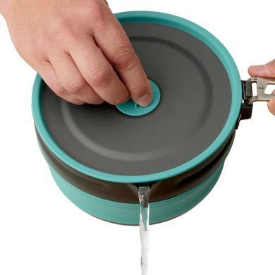 Складная кастрюля с чехлом Sea To Summit Frontier UL Collapsible Pot (2.2 л, Aqua Sea Blue) (9327868160631)