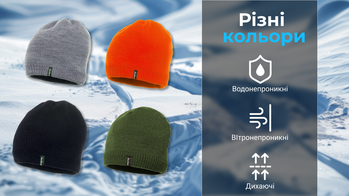 Шапка водонепроницаемая Dexshell DH372-OG, оливково-зеленая, S/M