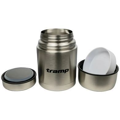 Комплект: термос Tramp с широким горлом 0,7 л + термочехол для пищевого термоса Tramp 0,7 л, темно-серый