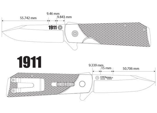 Ніж складаний Cold Steel 1911, Black (CST CS-20NPJAAZ)