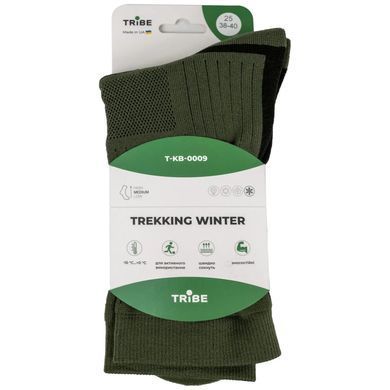 Шкарпетки Tribe Trekking Winter, Олива 38/40