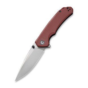 Нож складной туристический Civivi Brazen, (8.8 см) 14C28N/G10 бордо