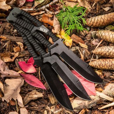 Набір ножів SOG Throwing Knives, Paracord Wrapped Sheath ( SOG F041TN-CP)