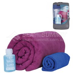 Набір: Рушник з мікрофібри + шампунь Tek Towel Wash Kit, M, Berry від Sea to Summit (STS ATTKITMBE)