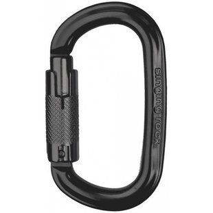 Карабин с муфтой Singing Rock Ozone TWL Oval Black (SR K0017.BB)