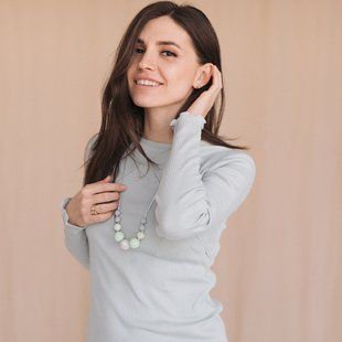 Силиконовые бусы-прорезыватели Love and Carry Мята