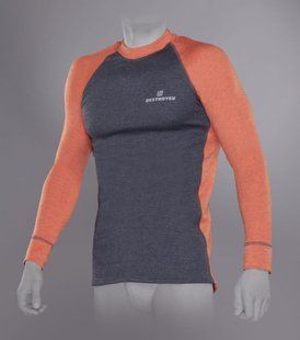 Футболка Tramp Outdoor Tracking Man з довгим рукавом чоловіча L сірий/помаранчевий