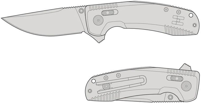 Складной нож SOG TAC XR, OD Green/Straight Edge (SOG 12-38-02--41)