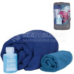 Набір: Рушник з мікрофібри + шампунь Tek Towel Wash Kit, L, Cobalt Blue від Sea to Summit (STS ATTKITLCO)
