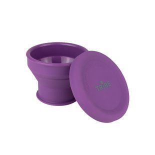 Стакан Tribe Collapsible Shot 90 мл с крышкой силиконовый, plum