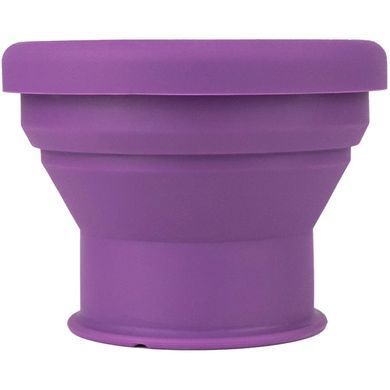 Стакан Tribe Collapsible Shot 90 мл з кришкою силіконовий, plum