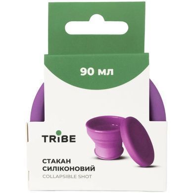 Стакан Tribe Collapsible Shot 90 мл з кришкою силіконовий, plum