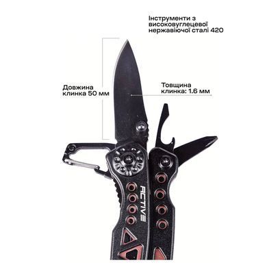 Мультитул Active Micro Tool ц:black (PE20A-H)