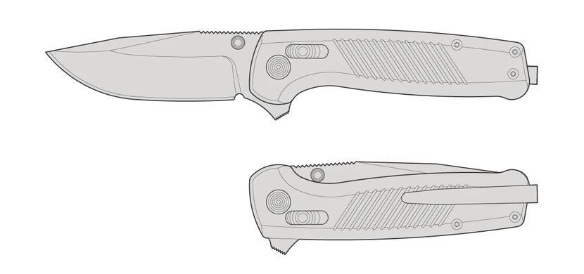 Розкладний ніж SOG Terminus XR LTE, Carbon/Gold (SOG TM1033-BX)