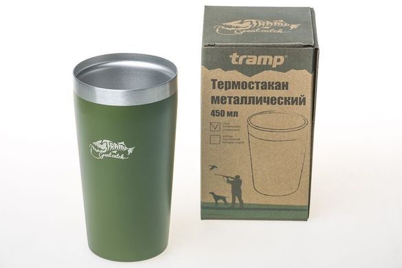 Термостакан металевий Tramp (450мл) оливковий TRC-102