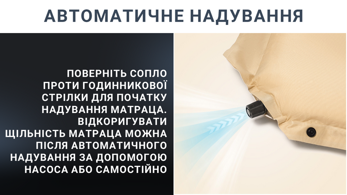 Килимок самонадувний одномісний з подушкою Naturehike CNK2300DZ014, 3 см
