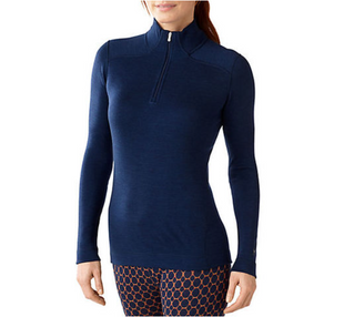 Термофутболка женская Smartwool NTS Mid 250 Zip T Indigo Heather, р.L (SW SS221.115-L)