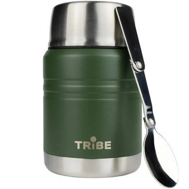 Комплект: термос Tribe Food Jar харчовий 0,45 л, blue + чохол для термоса Tribe Neoprene Cover 0,45 л