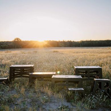 Стол Tribe Camp Table High пластиковый, olive
