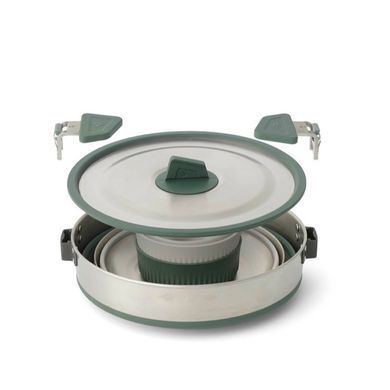 Набор посуды Sea To Summit Detour Stainless Steel One Pot Cook Set (кастрюля + 2 миски + 2 чашки) (9327868158546)