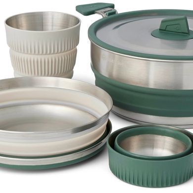 Набор посуды Sea To Summit Detour Stainless Steel One Pot Cook Set (кастрюля + 2 миски + 2 чашки) (9327868158546)