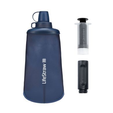 Бутылка-фильтр для воды LifeStraw Peak Squeeze, 650 мл, Mountain Blue (LSW LSPSFMLMBWW)