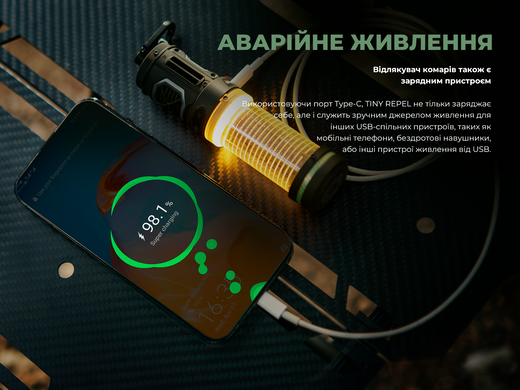 Фумігатор-ліхтар кемпінговий Flextail Tiny Repel S, бежевий