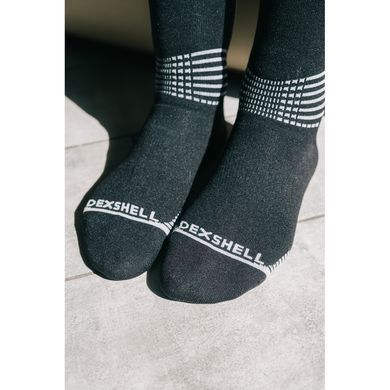 Водонепроницаемые носки Dexshell Longlite Socks 2.0, серые полоски, размер S (36-38)