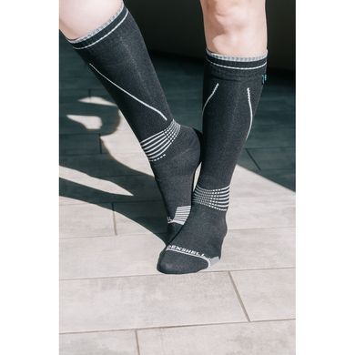 Водонепроницаемые носки Dexshell Longlite Socks 2.0, серые полоски, размер S (36-38)
