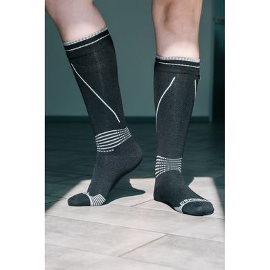Водонепроницаемые носки Dexshell Longlite Socks 2.0, серые полоски, размер S (36-38)