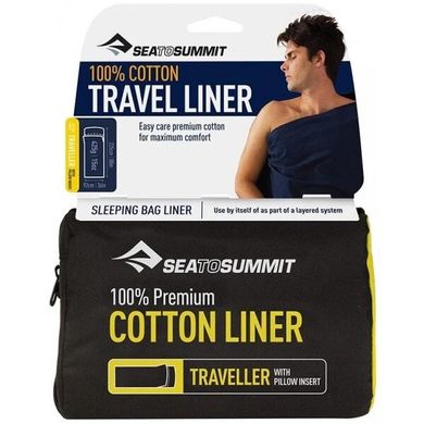 Вкладиш у спальник Cotton Liner Traveller, 225 см, Sea Foam від Sea to Summit (STS AYHAOSSF)