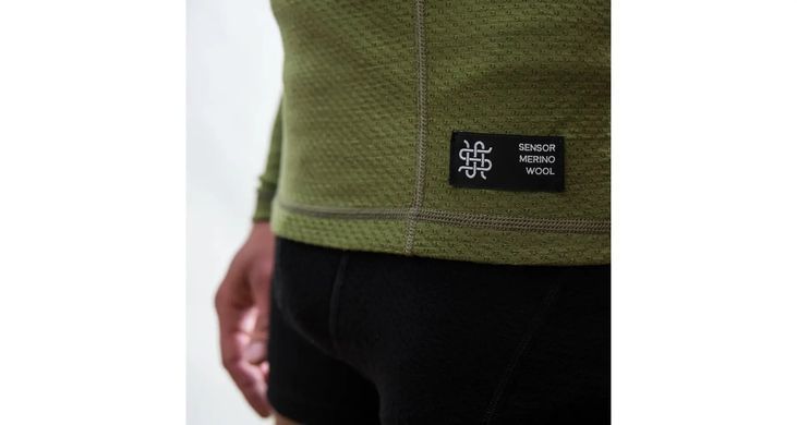 Термокофта мужская Sensor Merino DF LS, Safari green, L