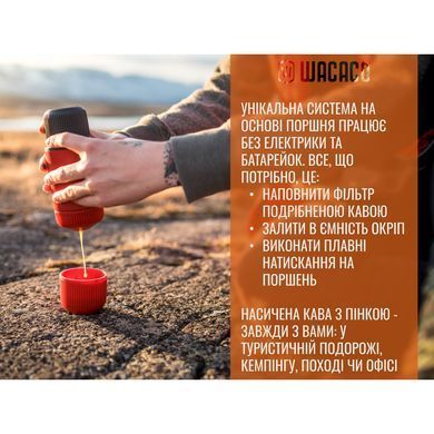 Портативная эспрессо-кофеварка Wacaco Nanopresso голубая с чехлом, механическая, для молотого кофе