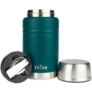 Комплект: термос Tribe Food Jar харчовий 0,7 л, olive + чохол для термоса Tribe Neoprene Cover 0,7 л