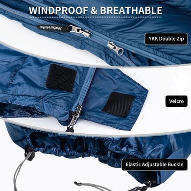 Спальник Naturehike CWM295 CNK2300SD013, блакитний