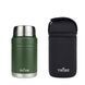Комплект: термос Tribe Food Jar харчовий 0,7 л, olive + чохол для термоса Tribe Neoprene Cover 0,7 л