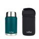 Комплект: термос Tribe Food Jar харчовий 0,7 л, blue + чохол для термоса Tribe Neoprene Cover 0,7 л