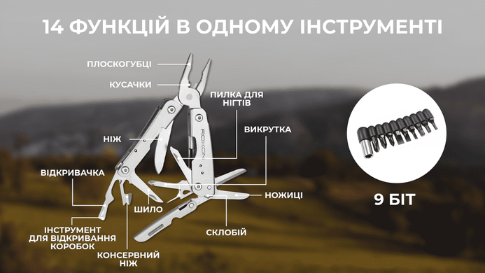 Мини мультитул Roxon M2 со сменными битами