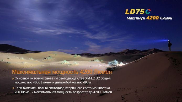 Фонарь ручной Fenix LD75C