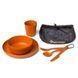 Camp Dinnerware Set w/ Mesh Sack - [6 Piece] набір посуду (Burnt Orange) (STS 054304)