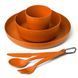 Camp Dinnerware Set w/ Mesh Sack - [6 Piece] набір посуду (Burnt Orange) (STS 054304)