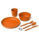 Camp Dinnerware Set w/ Mesh Sack - [6 Piece] набір посуду (Burnt Orange) (STS 054304)