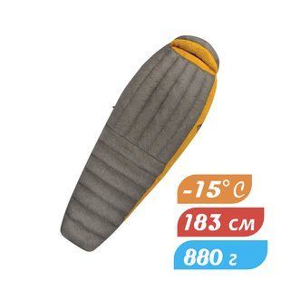 Спальник Sea To Summit Spark SpIV (-8/-15&deg;C), 183 см - Left Zip, Dark Grey/Yellow (STS ASP4-R)