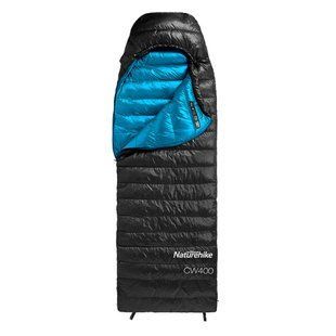 Спальник Naturehike CW400 NH18C400-D, L, черно-голубой
